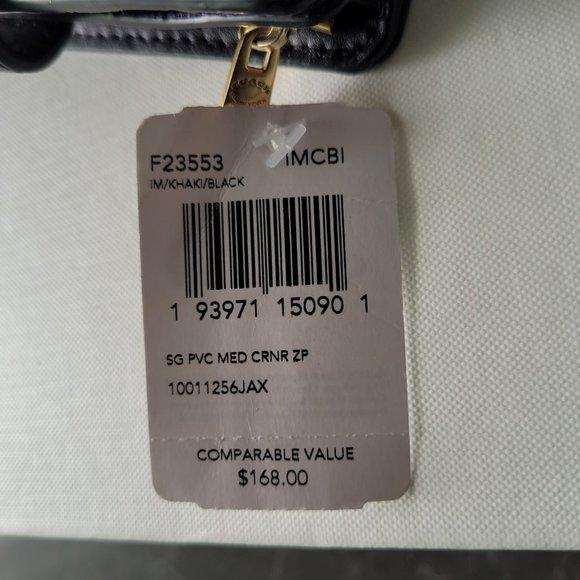 NWT $89 *NEW* Medium Corner Zip Wallet In Signature C - Picture 5 of 9